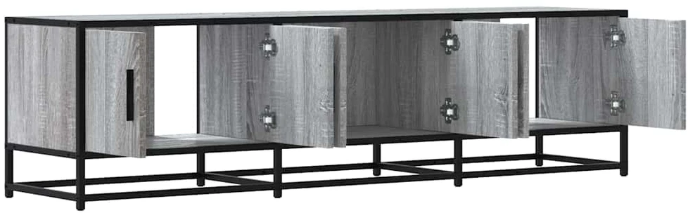 TV staliukas Televizoriaus spintelė, pilka, 150x35x41cm, mediena ir metalas