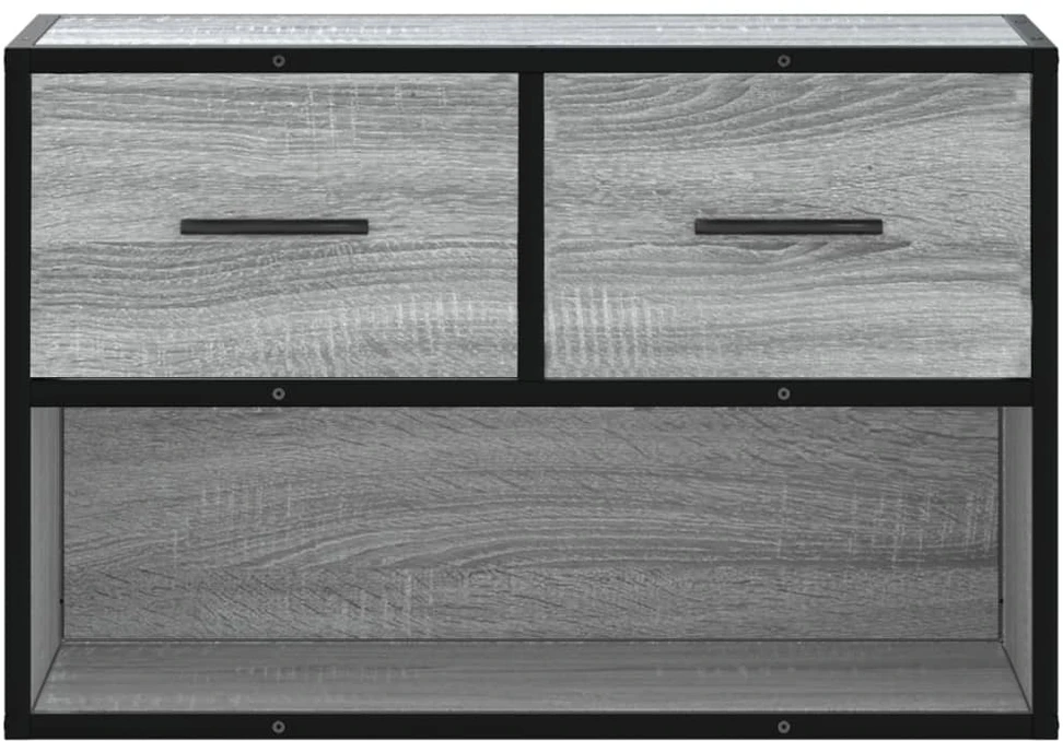 TV staliukas Televizoriaus spintelė, pilka, 60x31x39,5cm, mediena ir metalas