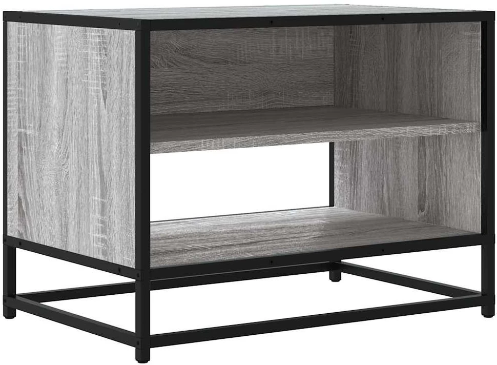TV staliukas Televizoriaus spintelė, pilka, 61x40x46cm, mediena ir metalas
