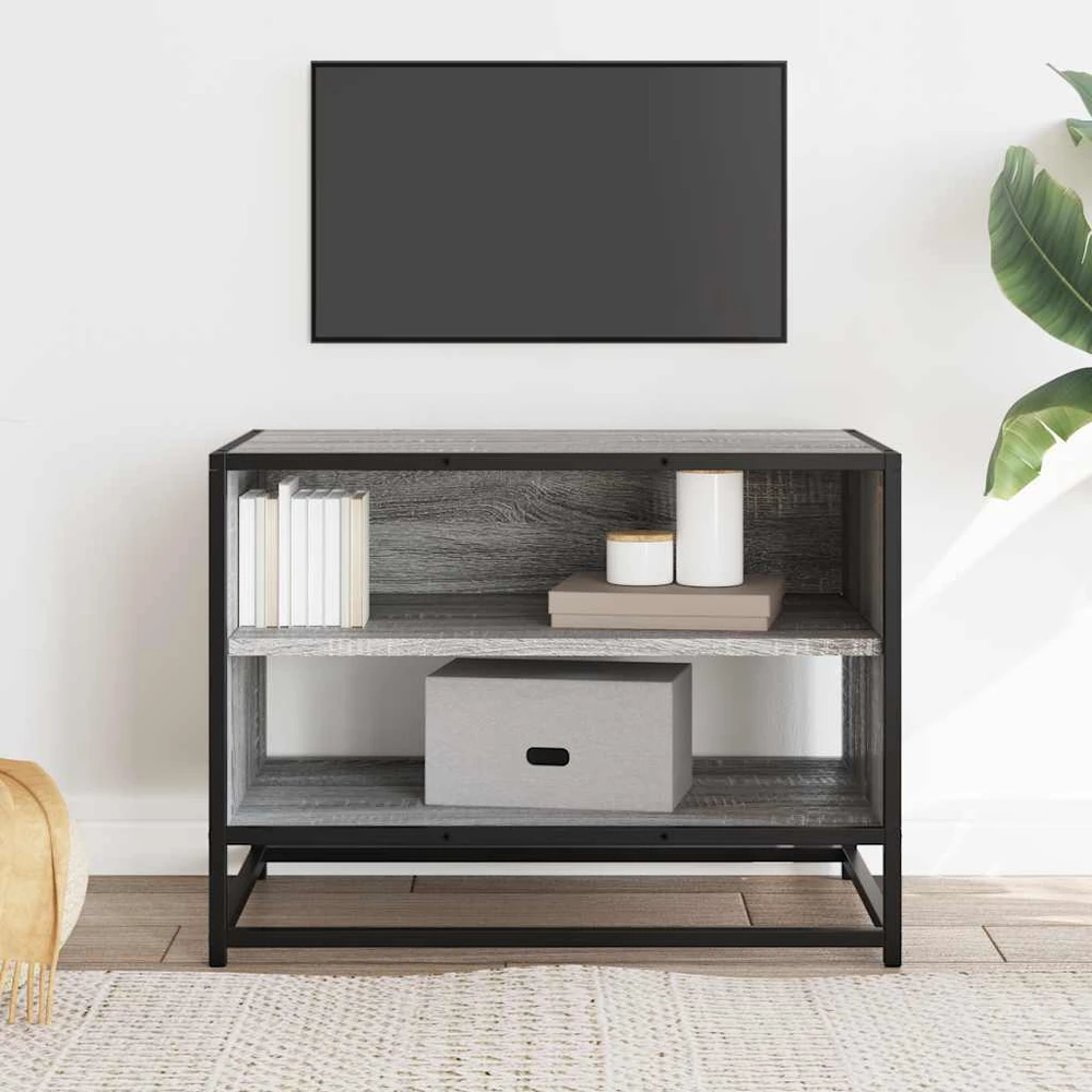 TV staliukas Televizoriaus spintelė, pilka, 61x40x46cm, mediena ir metalas