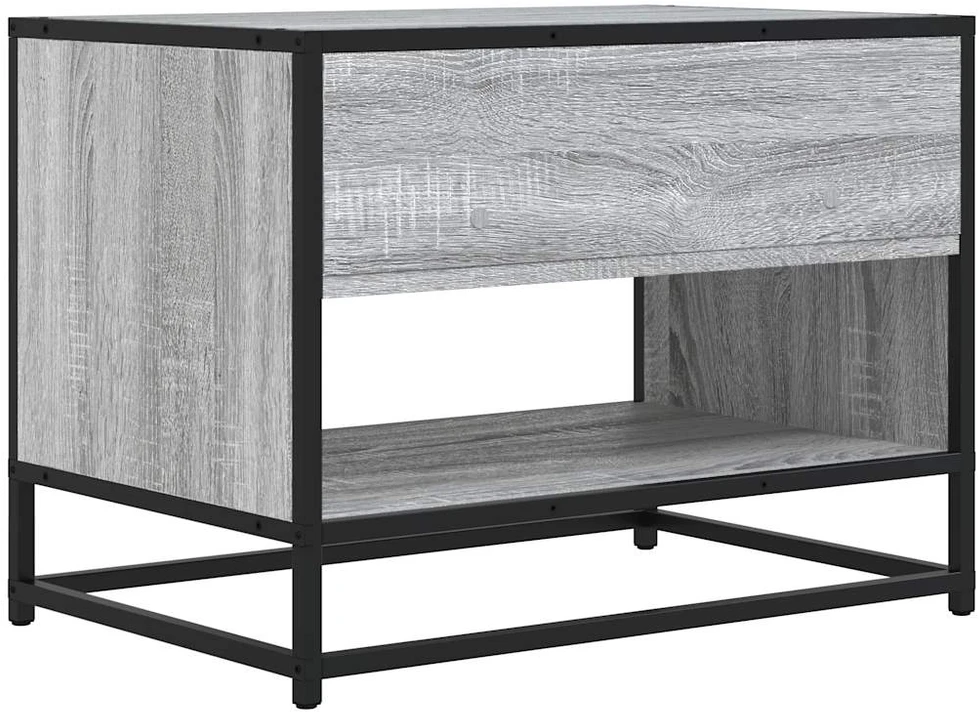 TV staliukas Televizoriaus spintelė, pilka, 61x40x46cm, mediena ir metalas