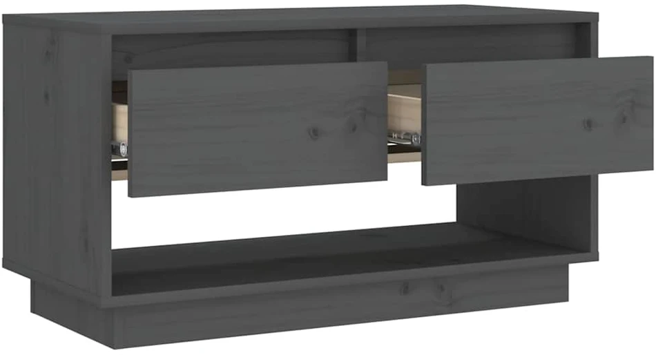 TV staliukas Televizoriaus spintelė, pilka, 74x34x40cm, pušies masyvas