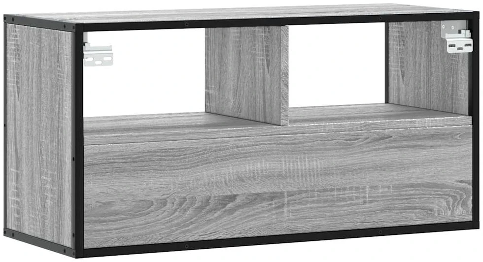 TV staliukas Televizoriaus spintelė, pilka, 80x31x39,5cm, mediena ir metalas