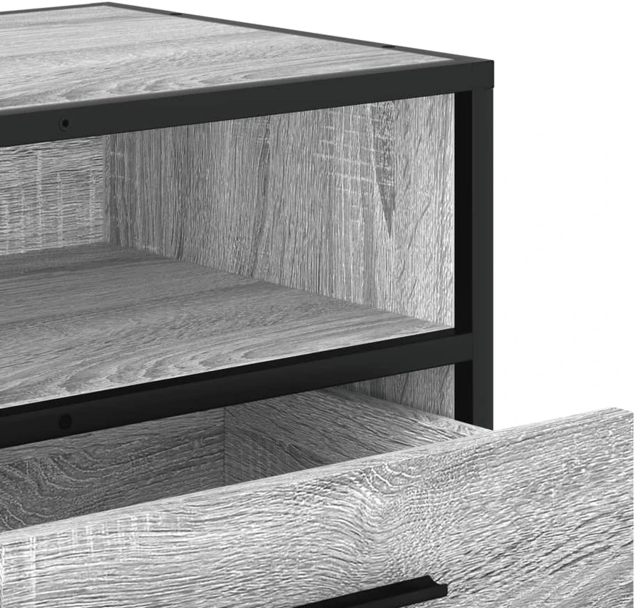TV staliukas Televizoriaus spintelė, pilka, 80x34,5x40cm, mediena ir metalas