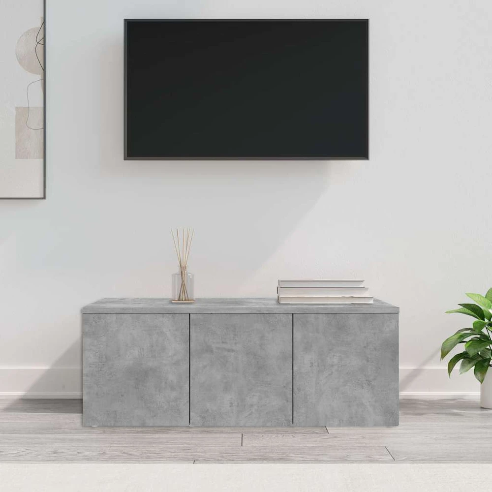 TV staliukas Televizoriaus spintelė, pilka, 80x34x30cm, apdirbta mediena