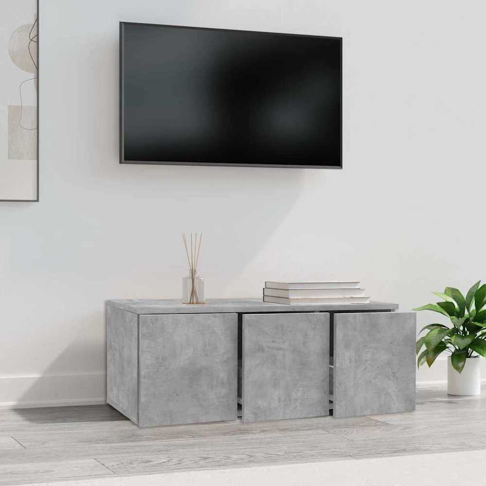 TV staliukas Televizoriaus spintelė, pilka, 80x34x30cm, apdirbta mediena