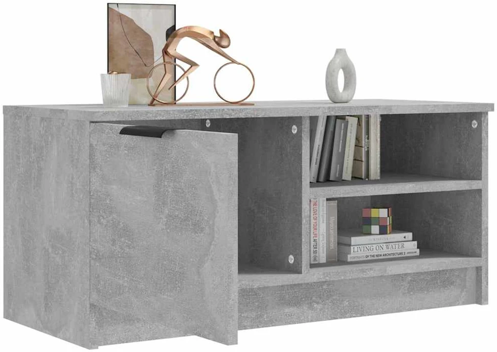 TV staliukas Televizoriaus spintelė, pilka, 80x35x36,5cm, apdirbta mediena