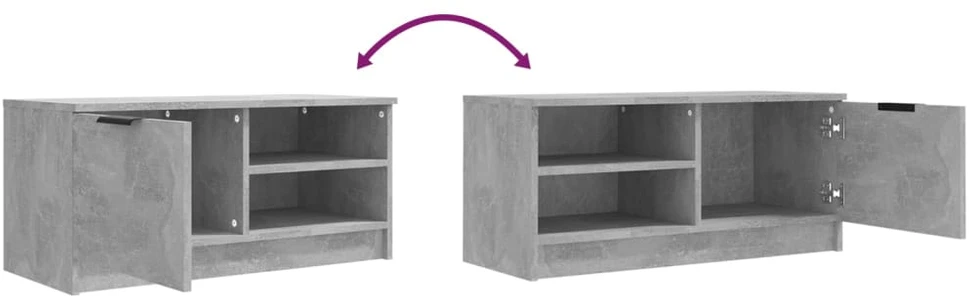TV staliukas Televizoriaus spintelė, pilka, 80x35x36,5cm, apdirbta mediena