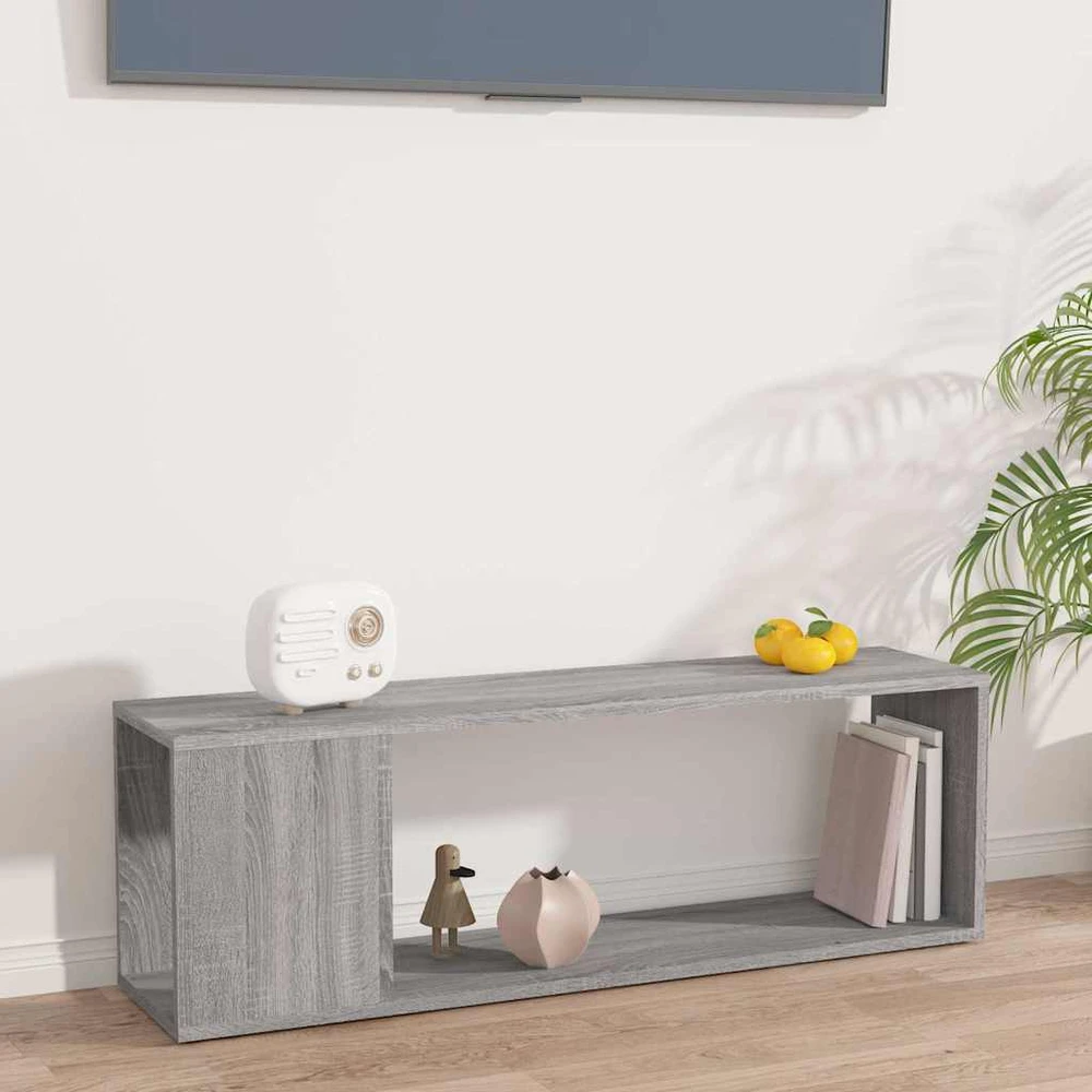 TV staliukas Televizoriaus spintelė, pilka ąžuolo, 100x24x32cm, mediena