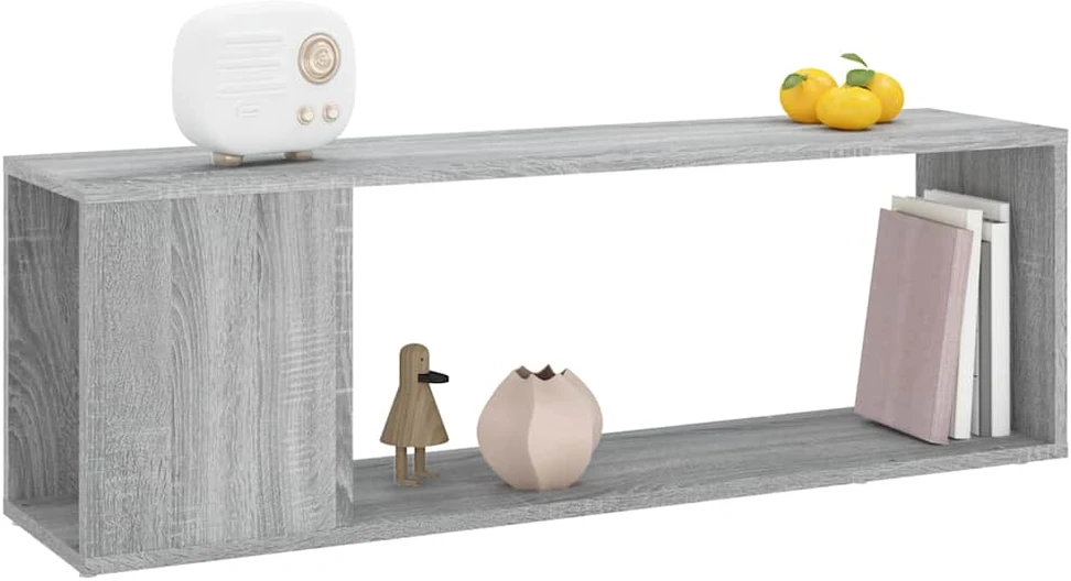 TV staliukas Televizoriaus spintelė, pilka ąžuolo, 100x24x32cm, mediena