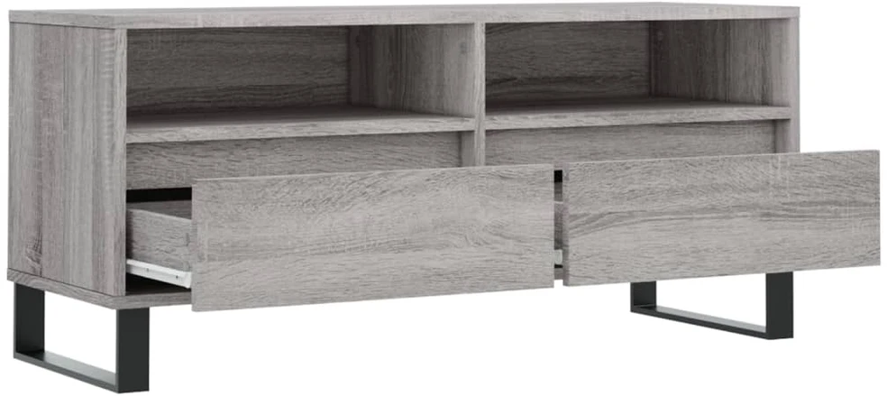 TV staliukas Televizoriaus spintelė, pilka ąžuolo, 100x34,5x44,5cm, mediena