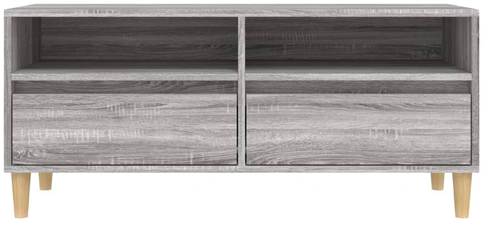TV staliukas Televizoriaus spintelė, pilka ąžuolo, 100x34,5x44,5cm, mediena