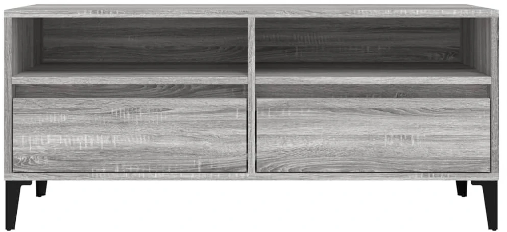 TV staliukas Televizoriaus spintelė, pilka ąžuolo, 100x34,5x44,5cm, mediena