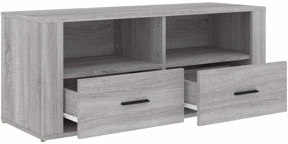TV staliukas Televizoriaus spintelė, pilka ąžuolo, 100x35x40cm, mediena