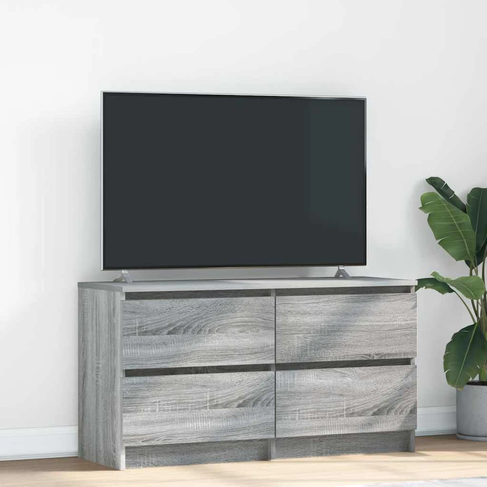 TV staliukas Televizoriaus spintelė, pilka ąžuolo, 100x35x55cm, mediena