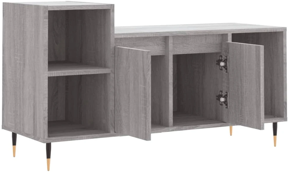 TV staliukas Televizoriaus spintelė, pilka ąžuolo, 100x35x55cm, mediena