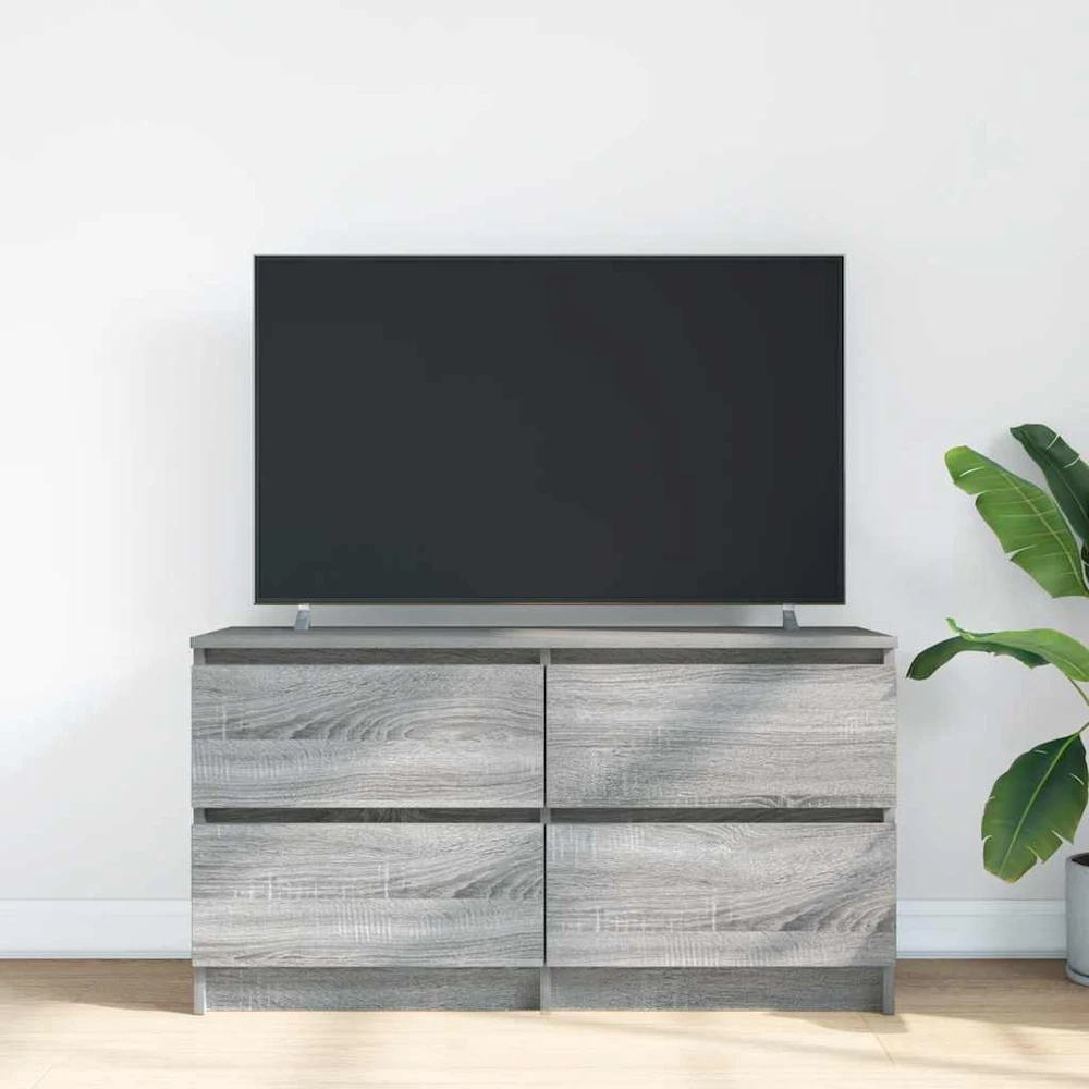 TV staliukas Televizoriaus spintelė, pilka ąžuolo, 100x35x55cm, mediena