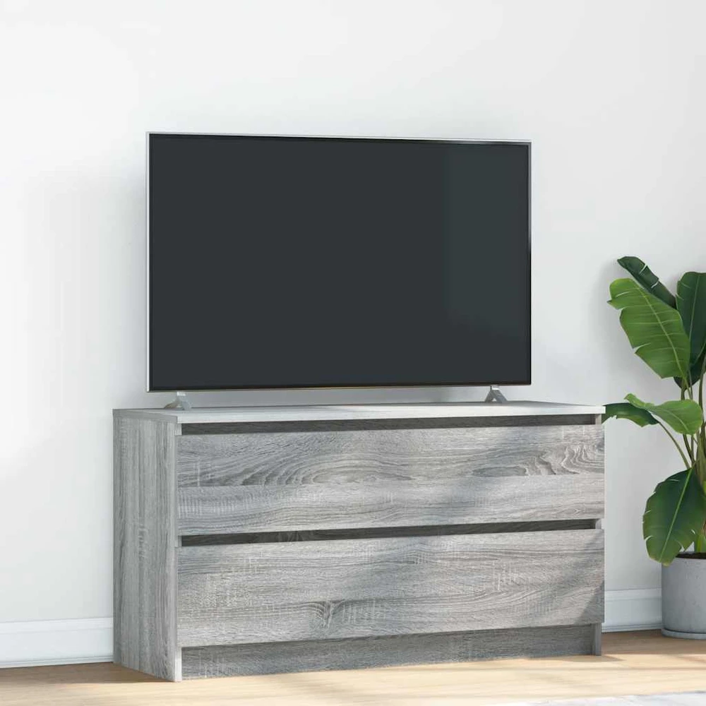 TV staliukas Televizoriaus spintelė, pilka ąžuolo, 100x35x55cm, mediena