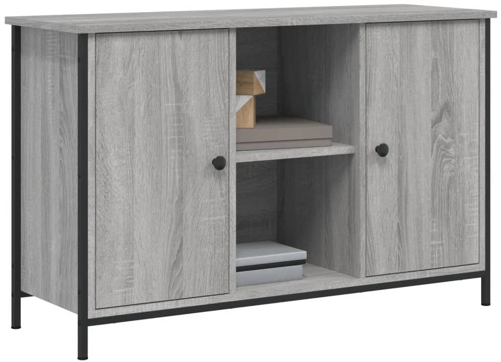 TV staliukas Televizoriaus spintelė, pilka ąžuolo, 100x35x65cm, mediena