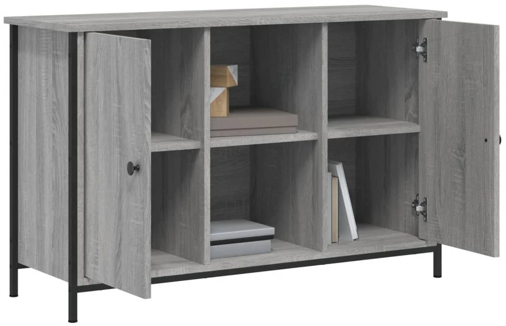 TV staliukas Televizoriaus spintelė, pilka ąžuolo, 100x35x65cm, mediena