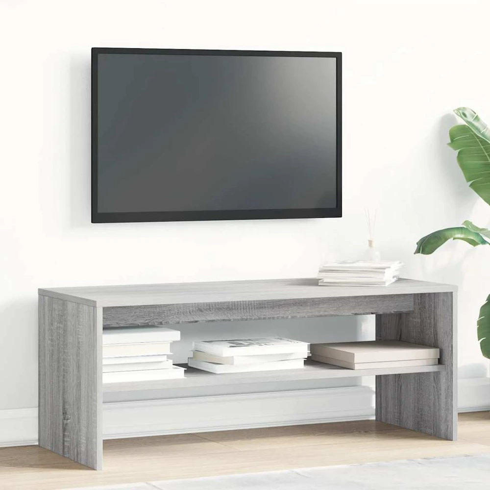 TV staliukas Televizoriaus spintelė, pilka ąžuolo, 100x40x40cm, mediena