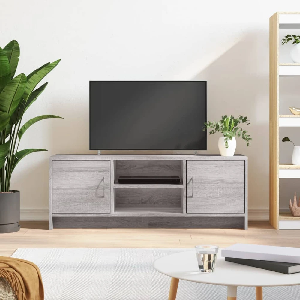 TV staliukas Televizoriaus spintelė, pilka ąžuolo, 102x30x37,5cm, mediena