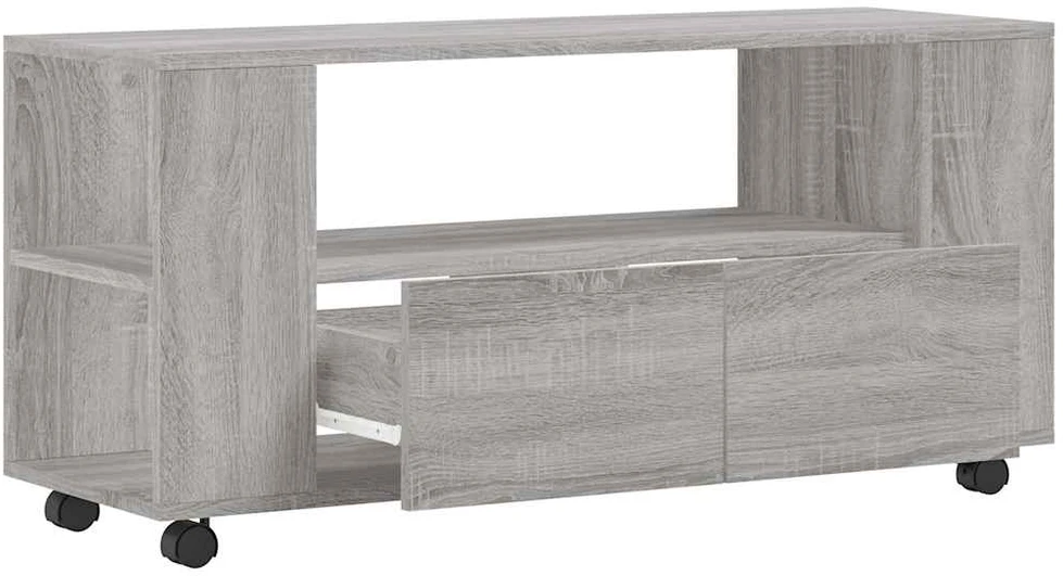 TV staliukas Televizoriaus spintelė, pilka ąžuolo, 102x34,5x43cm, mediena
