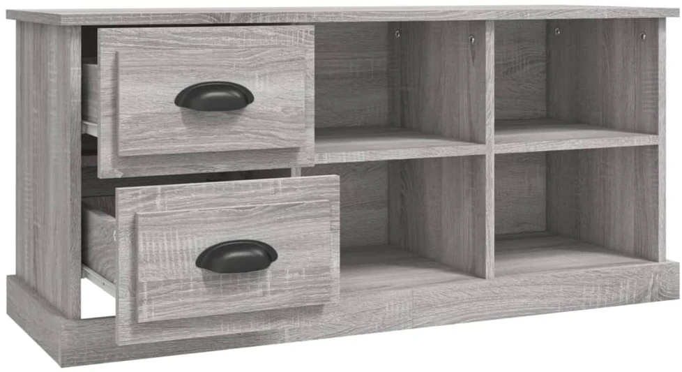 TV staliukas Televizoriaus spintelė, pilka ąžuolo, 102x35,5x47,5cm, mediena