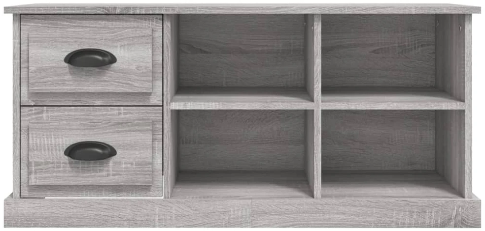 TV staliukas Televizoriaus spintelė, pilka ąžuolo, 102x35,5x47,5cm, mediena