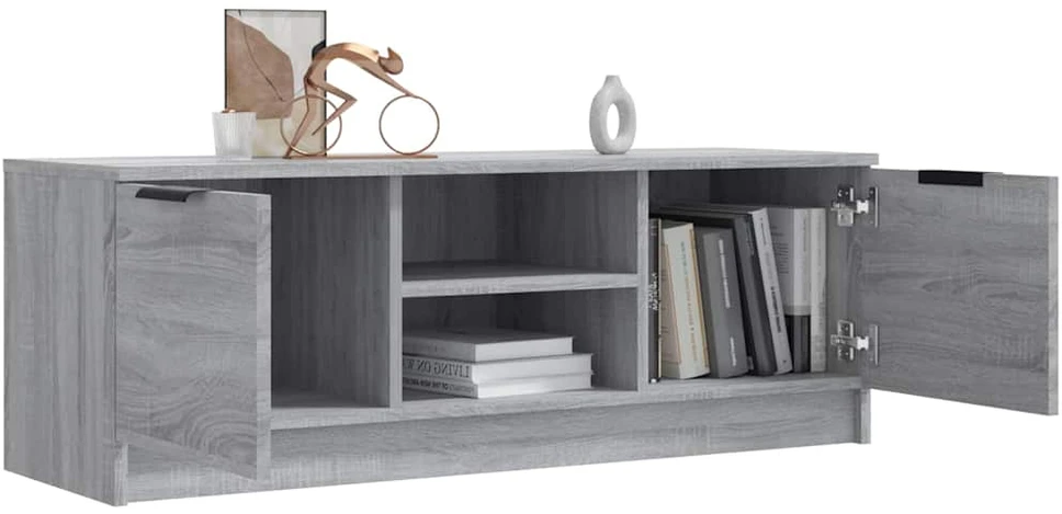 TV staliukas Televizoriaus spintelė, pilka ąžuolo, 102x35x36,5cm, mediena