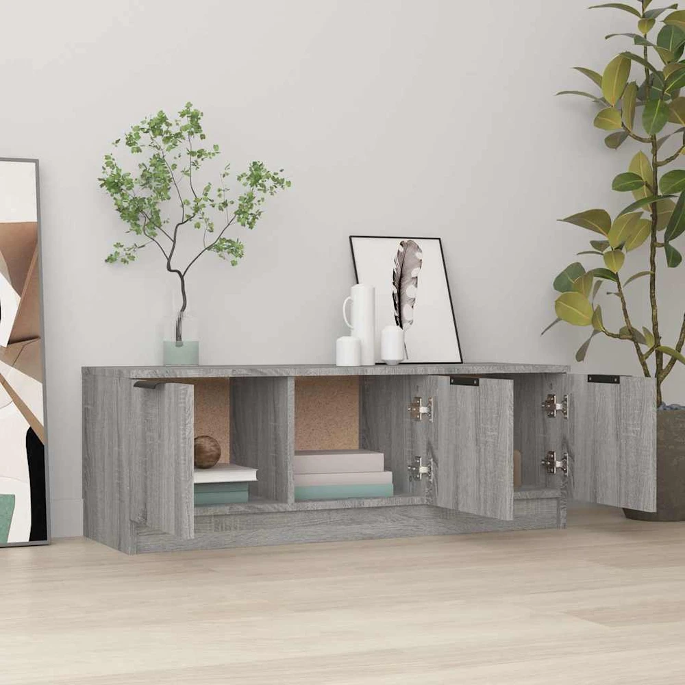 TV staliukas Televizoriaus spintelė, pilka ąžuolo, 102x35x36,5cm, mediena