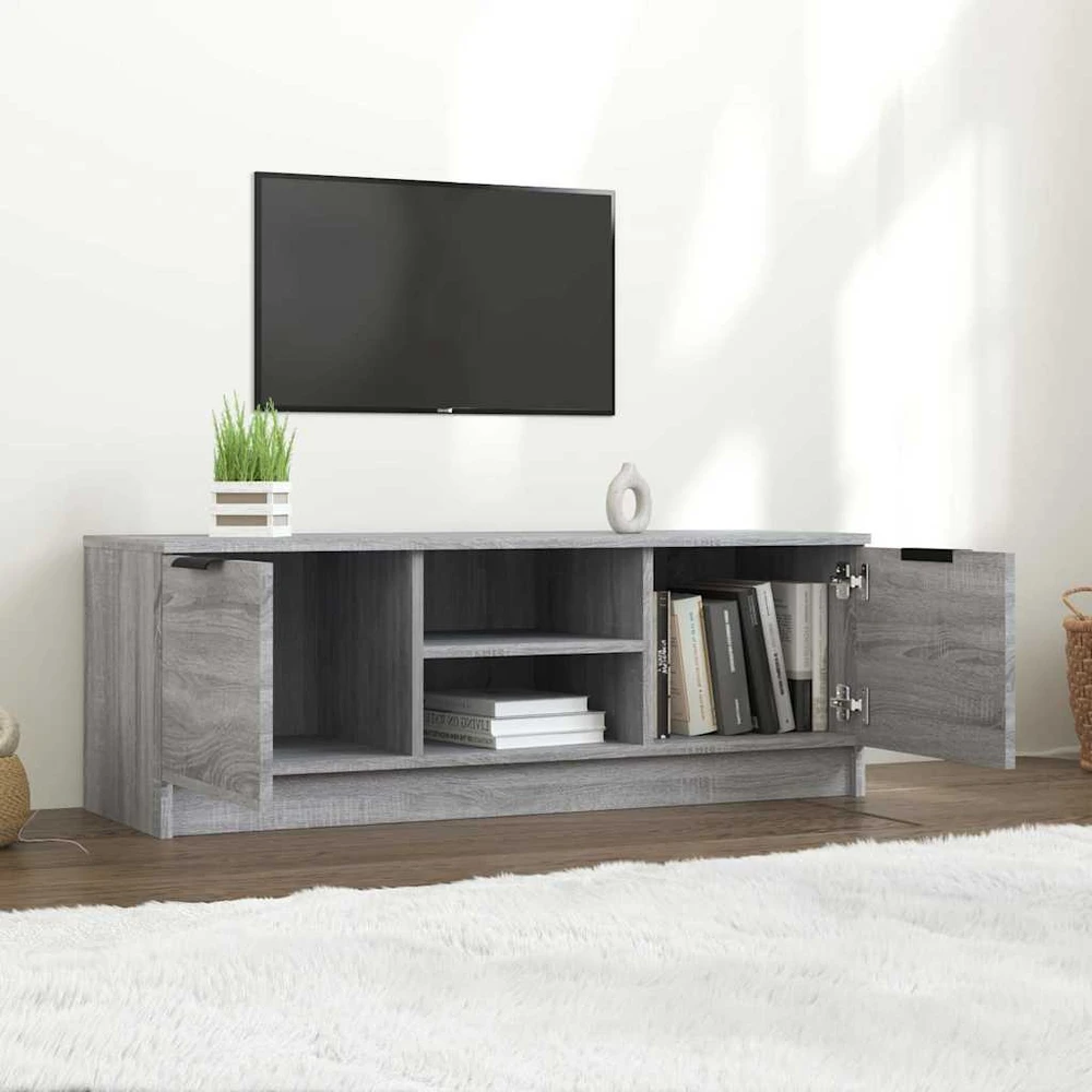TV staliukas Televizoriaus spintelė, pilka ąžuolo, 102x35x36,5cm, mediena