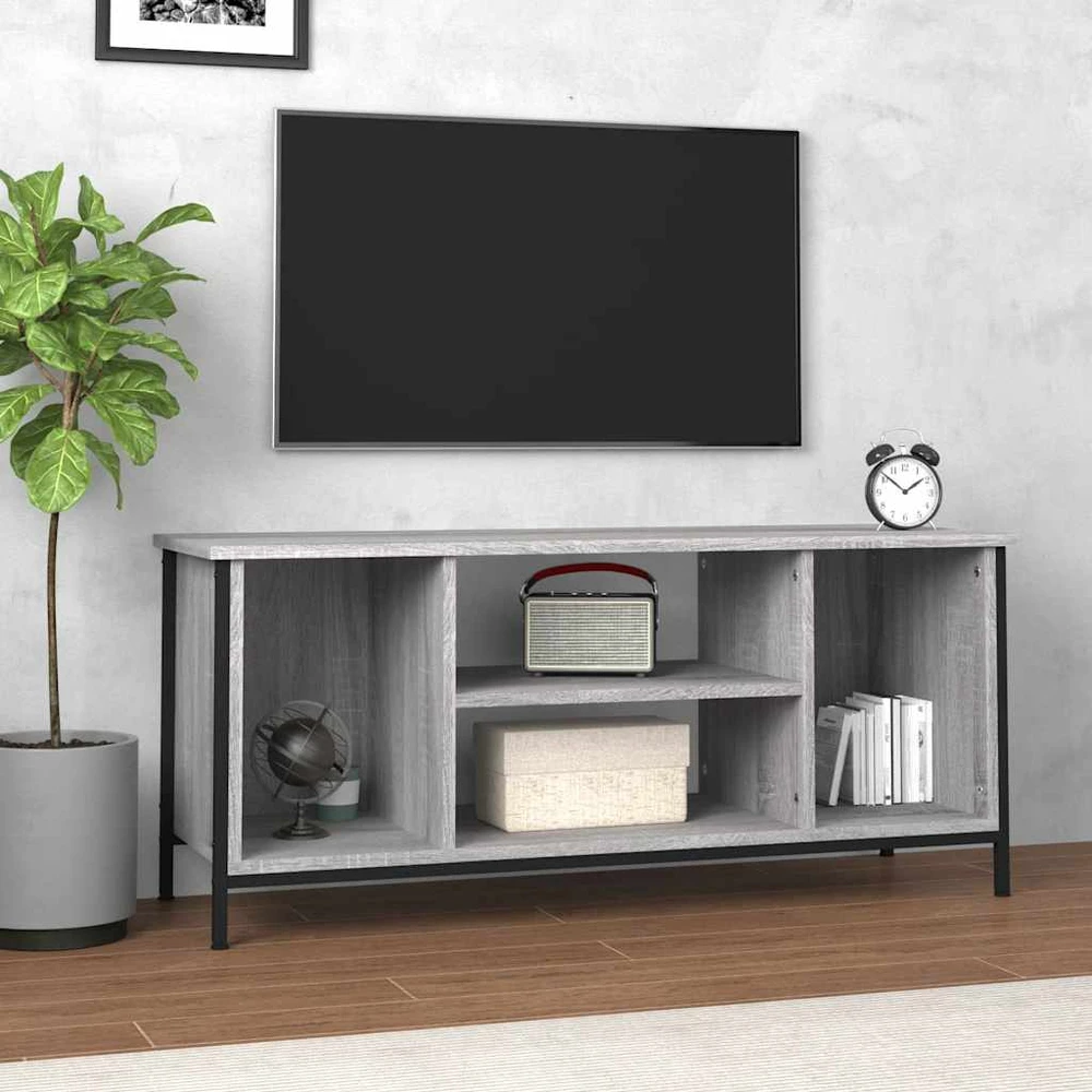 TV staliukas Televizoriaus spintelė, pilka ąžuolo, 102x35x45cm, mediena