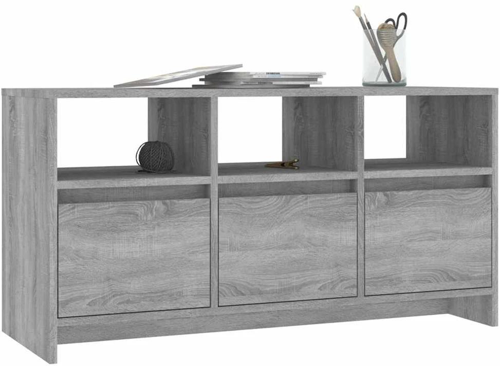 TV staliukas Televizoriaus spintelė, pilka ąžuolo, 102x37,5x52,5cm, MDP