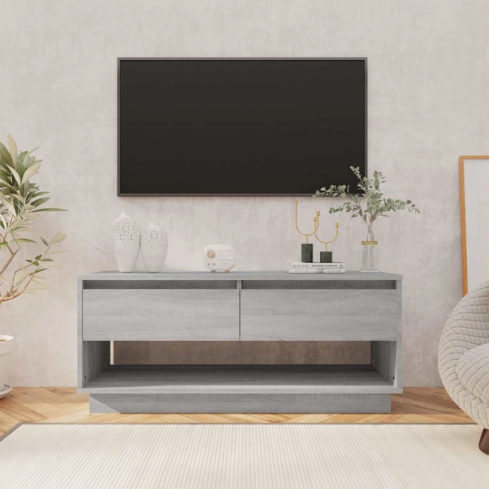 TV staliukas Televizoriaus spintelė, pilka ąžuolo, 102x41x44cm, mediena