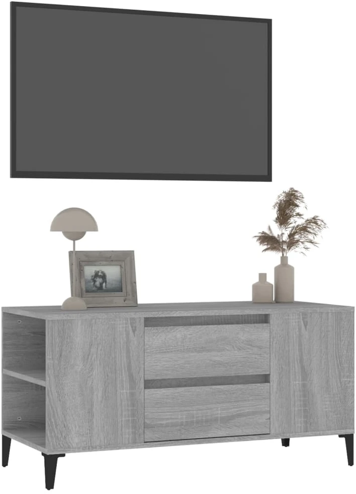 TV staliukas Televizoriaus spintelė, pilka ąžuolo, 102x44,5x50cm, mediena