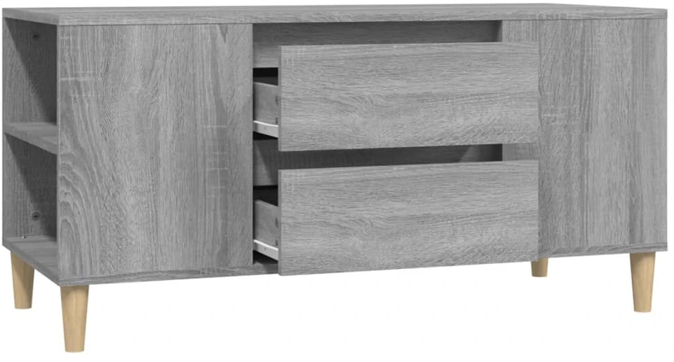 TV staliukas Televizoriaus spintelė, pilka ąžuolo, 102x44,5x50cm, mediena