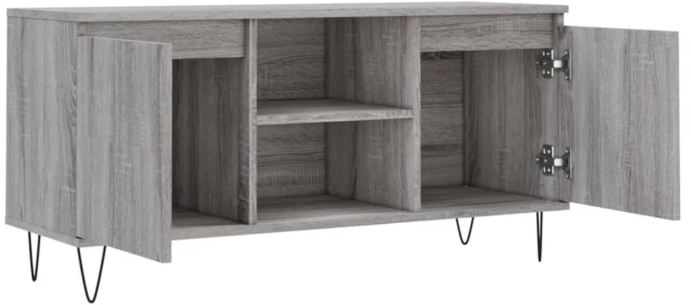 TV staliukas Televizoriaus spintelė, pilka ąžuolo, 104x35x50cm, mediena
