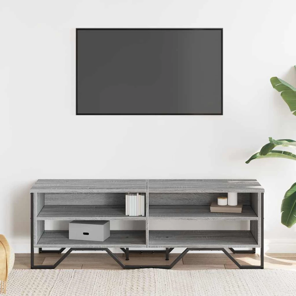 TV staliukas Televizoriaus spintelė, pilka ąžuolo, 122x34x41cm, mediena