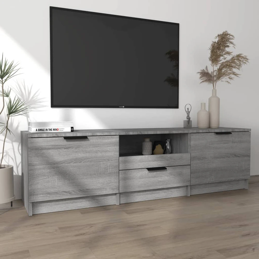 TV staliukas Televizoriaus spintelė, pilka ąžuolo, 140x35x40cm, mediena