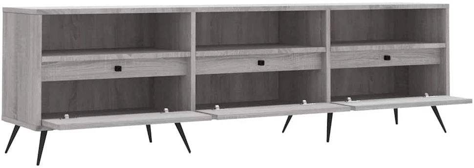TV staliukas Televizoriaus spintelė, pilka ąžuolo, 150x30x44,5cm, mediena