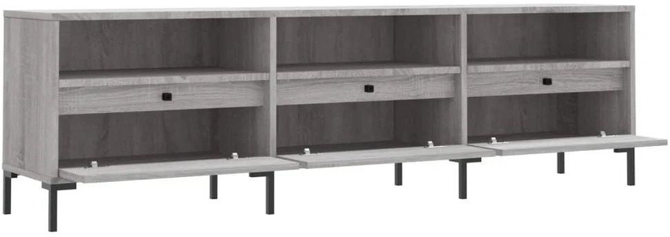 TV staliukas Televizoriaus spintelė, pilka ąžuolo, 150x30x44,5cm, mediena