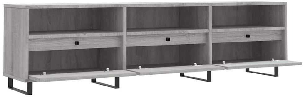 TV staliukas Televizoriaus spintelė, pilka ąžuolo, 150x30x44,5cm, mediena