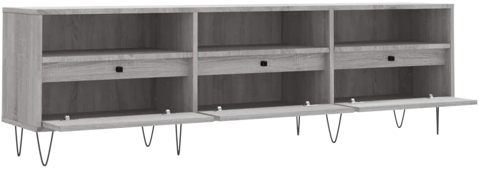 TV staliukas Televizoriaus spintelė, pilka ąžuolo, 150x30x44,5cm, mediena