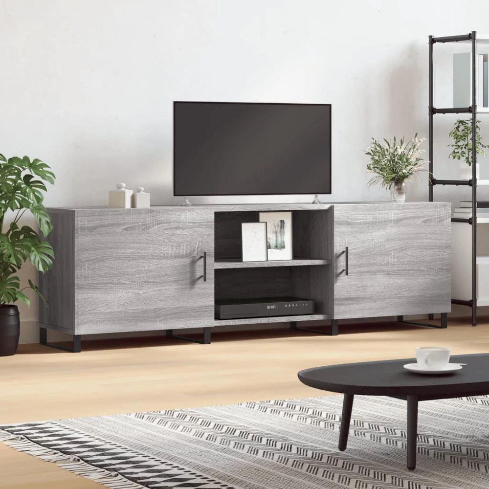 TV staliukas Televizoriaus spintelė, pilka ąžuolo, 150x30x50cm, mediena
