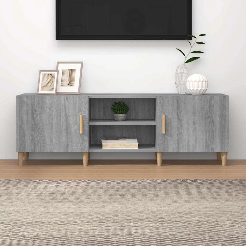 TV staliukas Televizoriaus spintelė, pilka ąžuolo, 150x30x50cm, mediena