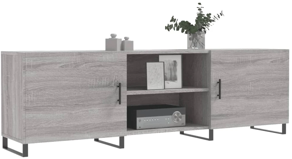 TV staliukas Televizoriaus spintelė, pilka ąžuolo, 150x30x50cm, mediena