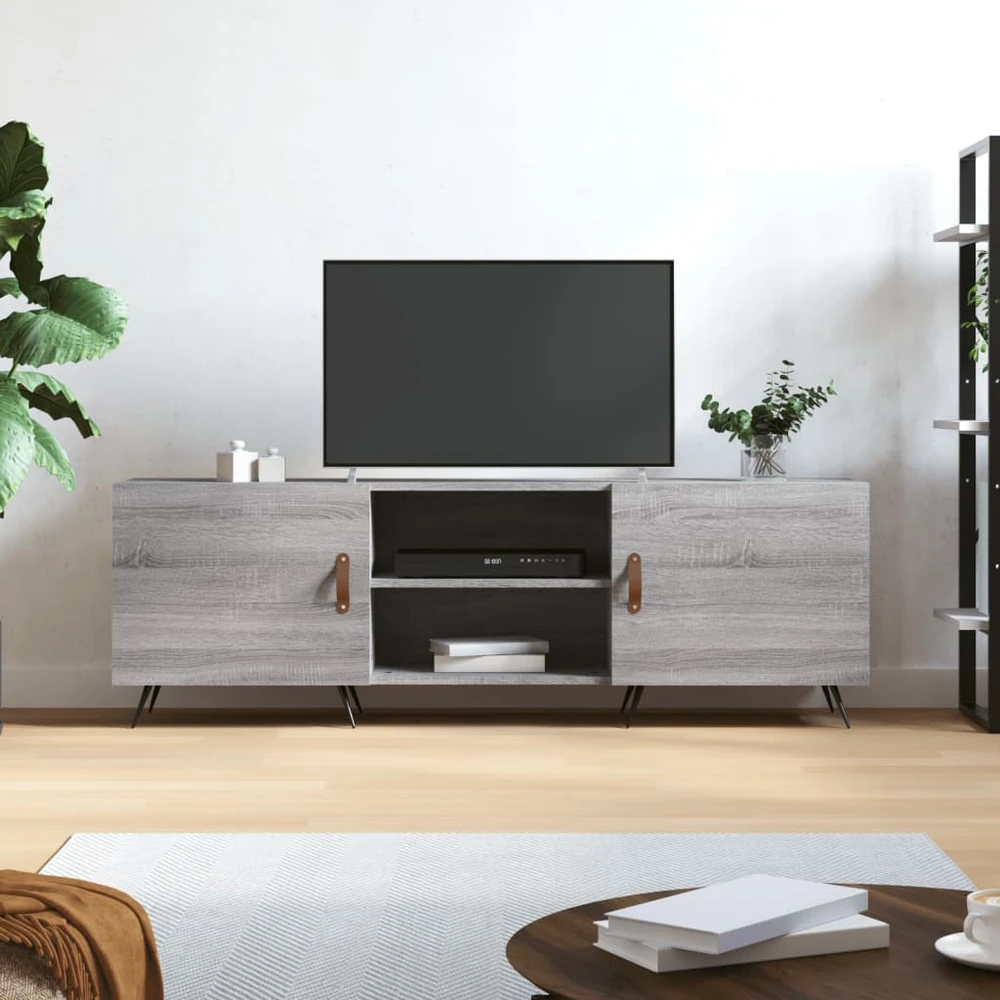 TV staliukas Televizoriaus spintelė, pilka ąžuolo, 150x30x50cm, mediena