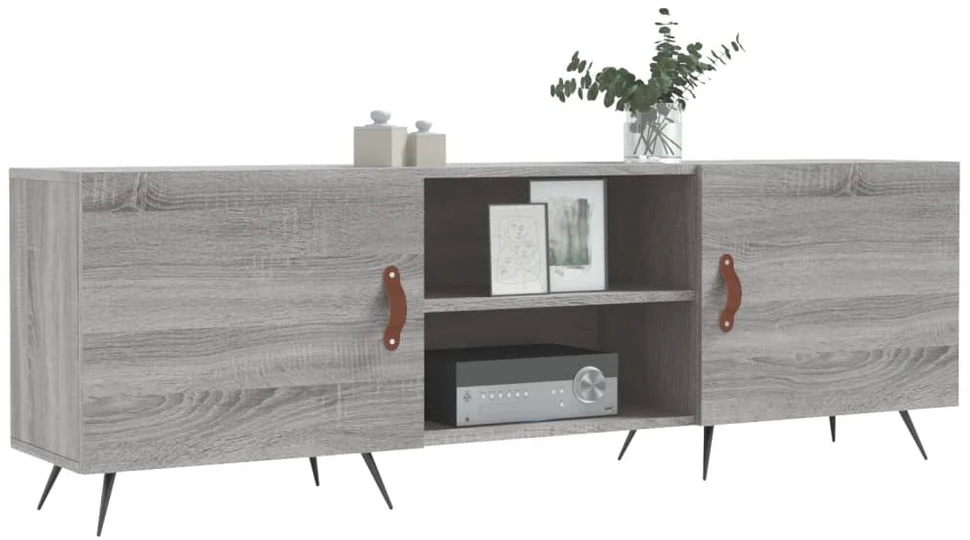 TV staliukas Televizoriaus spintelė, pilka ąžuolo, 150x30x50cm, mediena