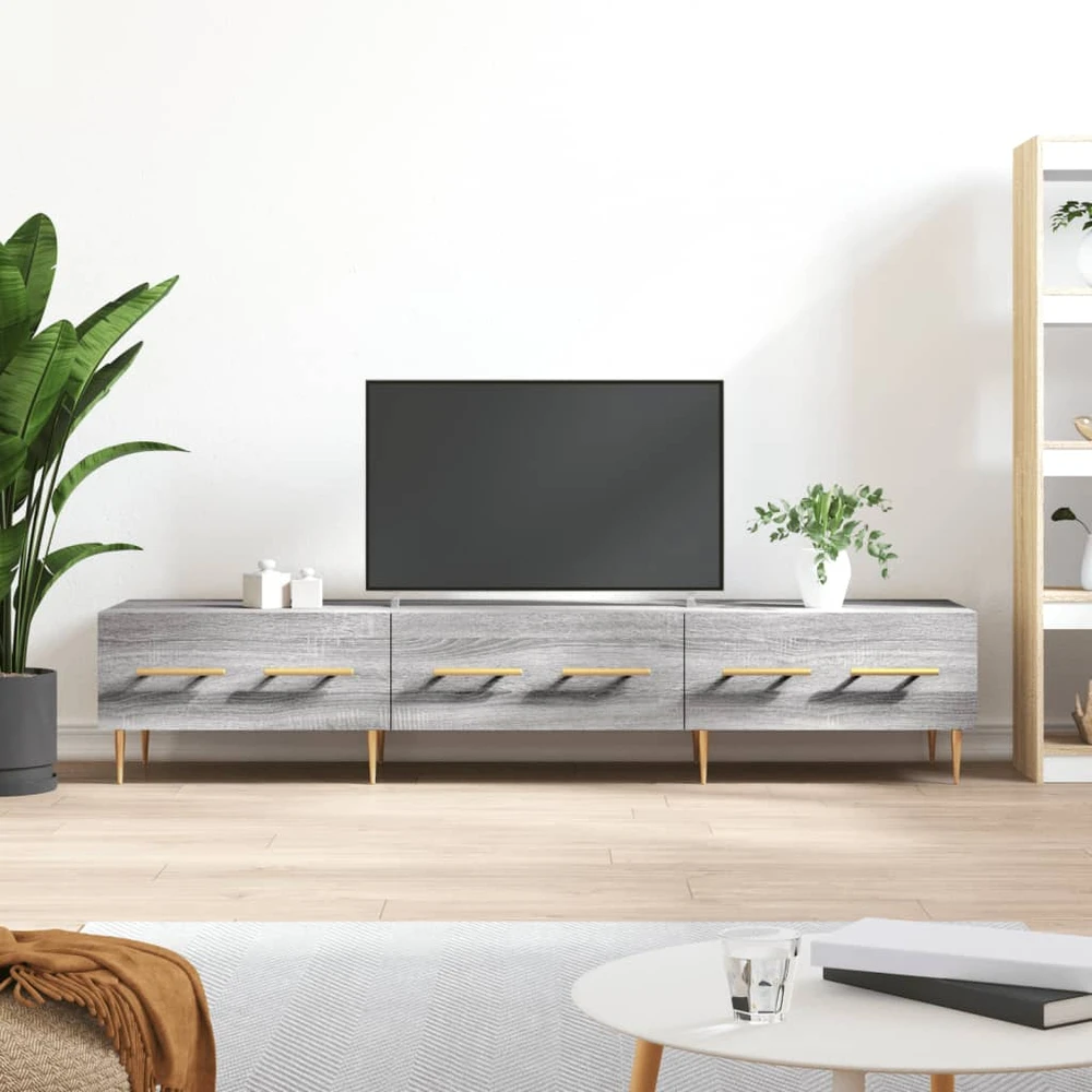 TV staliukas Televizoriaus spintelė, pilka ąžuolo, 150x36x30cm, mediena